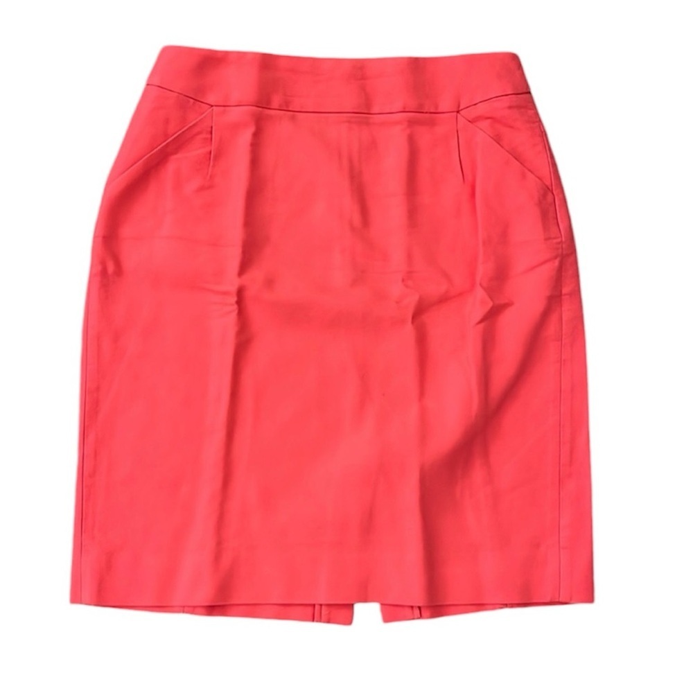 J. Crew The Pencil Skirt Orange Coral Career Formal Women’s Size 10